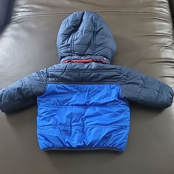 Patagonia Nwt Baby Reversible Tribbles Hoody Viking Blue - Picture 6 of 11